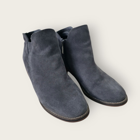 Blondo Gray Suede Round Toe Ankle Boots Shoes 10 M (B6241-635) - Picture 6 of 16